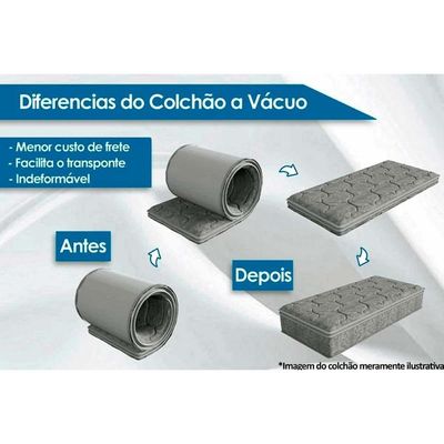 Colchão King Espuma a Vácuo de D45 Night and Day Gray Bed In Bag (193x203x24) - Probel