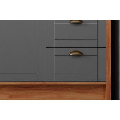 Balcão De Cozinha C- Tampo Bella 2608 C- 2 Portas E 3 Gavetas 120cm Branco - Carraro