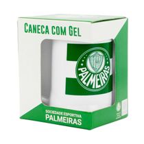 Caneca Branca Gel Isolante Térmico 400ml Palmeiras Oficial