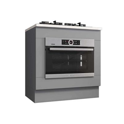 Módulo Cozinha Henn Americana Balcão c/ Tampo p/ Forno de Embutir e Cooktop 80cm Branco-Henn