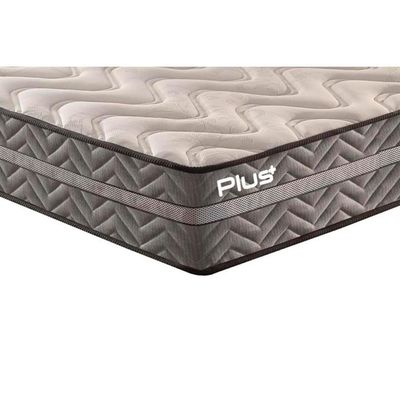 Cama Box Solteiro: Colchão Espuma D45 Paropas Pasquale Plus Gray + Base CRC Suede Black (88x188)
