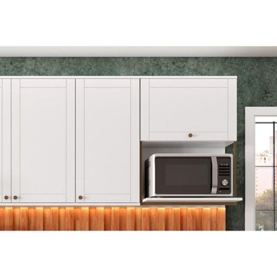 Kit Cozinha Modulada 9 Peças Bella (2Aéreos+2Balcões+5Complementos) C9P60 Branco-Carraro