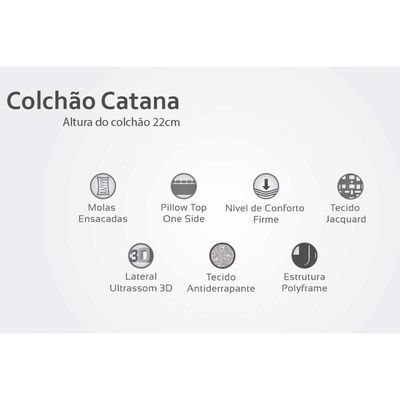 Colchão King Molas Ensacadas MasterPocket Catana Euro Pillow (193x203x22) - Herval