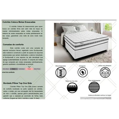 Colchão King Molas Ensacadas MasterPocket Catana Euro Pillow (193x203x22) - Herval