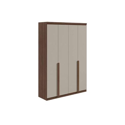 Guarda Roupa Casal 4 Portas e 2 Gavetas Alonzo Amendoa - Lopas