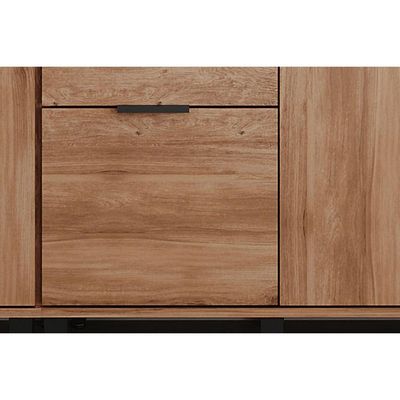 Gabinete de Cozinha Modulado Balcão Alpha 2506 3 Portas e 2 Gavetas c/ Tampo 120cm Freijo - Carraro