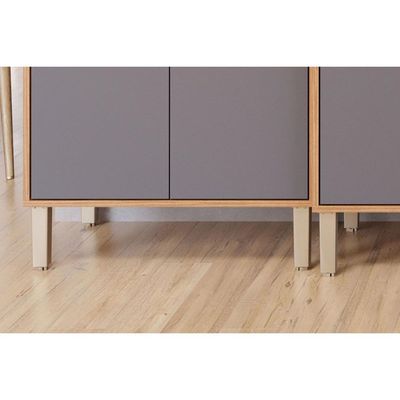 Kit de Cozinha Completa 5 Peças Divina (2Aéreos+2Balcões+1TorreQuente) C5P187 Freijo/Titanium - MGM