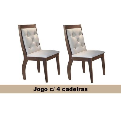 Kit 4 Cadeiras de Cozinha Ágata CF 4 Un Café/Suede Chocolate - Rufato