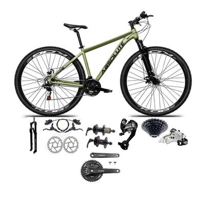 Bicicleta Aro 29 Absolute Nero 5 Câmbios 27v Shimano Altus Freios Hidráulicos - Oliva Tam.17
