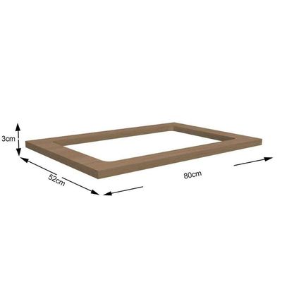 Tampo Para Balcão Cozinha Cooktop E608 80cm Canela - Kappesberg