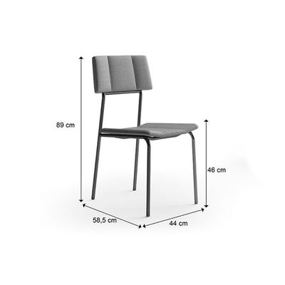 Cadeira Sala De Jantar Lou 1742 Kit 4 Uni Rose-linho Areia - Carraro