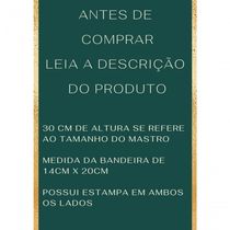 Bandeira De Mesa Dupla Face Catar Com Mastro 30 Cm Cetim