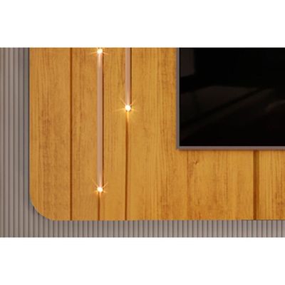 Home p/ TV até 75 Polegadas Celine 100% MDF c/ Led 241x132cm Off White - DJ Móveis