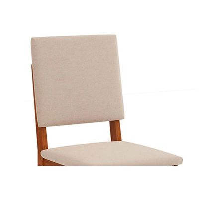 Cadeira de Cozinha Talia Kit 4 Un Freijo/Suede Creme - DJ Móveis