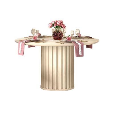 Mesa p/ Cozinha Viena c/ Tampo Madeirado c/ Vidro 136cm Freijó/Off White - DJ Móveis