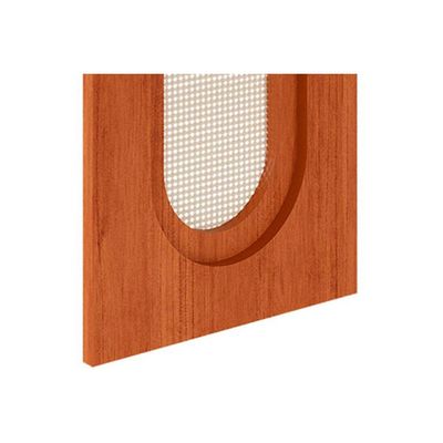 Mesa p/ Cozinha Valentina c/ Tampo Madeirado c/ Vidro 180x90cm Cinamomo/Off White - Cimol