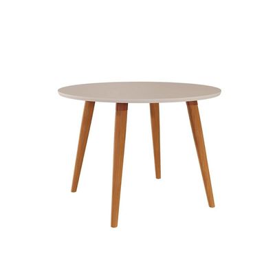 Mesa p/ Cozinha Dani Wood c/ Tampo Madeirado 110cm Madeirado/Off White - Cimol