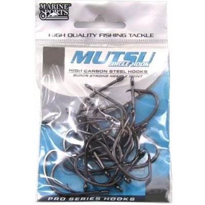 Anzol Marine Sports Mutsu Circle Hook Black Nickel 1-0 30 Unidades