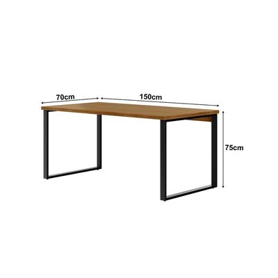 Mesa de Escritório Málaga Nogal e Preta 150 cm