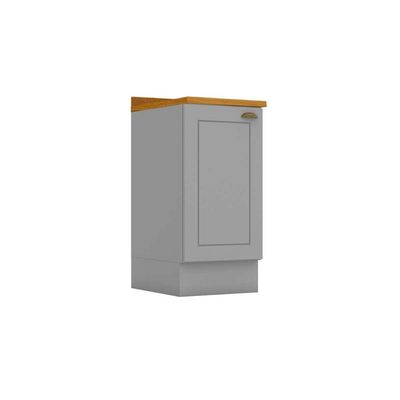 Gabinete de Cozinha Modulado Balcão c/ Tampo Americana c/ 1 Porta 40cm Cinza - Henn