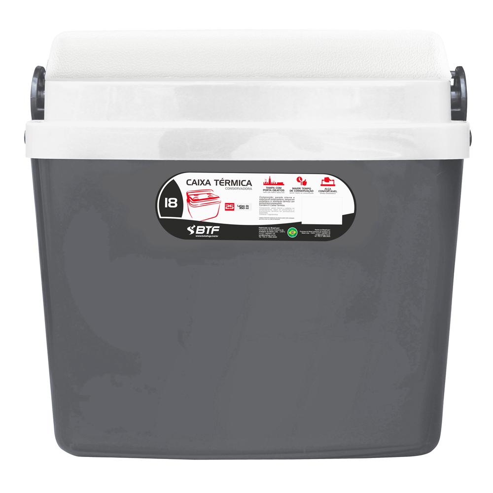 Caixa Térmica 18L Cinza Botafogo