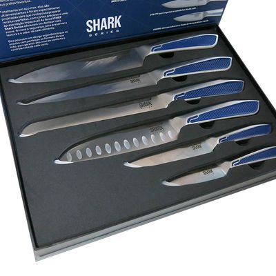 Conjunto de Facas Ichef Polishop - Shark Series - Professional Cut - Inox | Inox Ichef