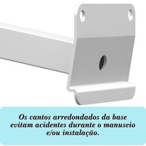Suporte Refletor Inclinado Parede Braço 30 Cm - Branco