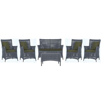 Jogo Sofá 4 Poltronas E Mesa Igapó Preta E13 Trama Original Prata