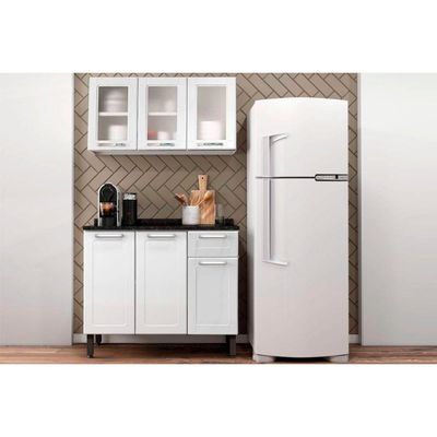Cozinha Completa Múltipla 2 Peças (1Aéreo+1Balcão) Branco - Bertolini
