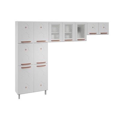 Cozinha Completa Mirage New Aço 3 Peças (2Aéreos+1Paneleiro) CZ31 Branco - Telasul