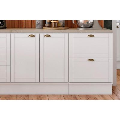 Kit de Cozinha Completa 9 Peças Bella (2Aéreos+2Balcões+5Complementos) C9P60 Nogal/Cinza - Carraro
