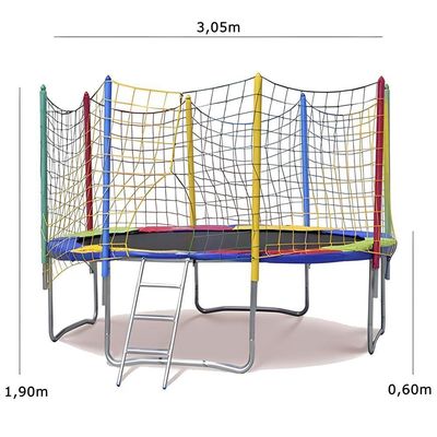 Kit Pula Pula 3,05m + Piscina De Bolinhas 1,00m + 500 Bolinhas + Escorregador Médio + Gangorra 1 L