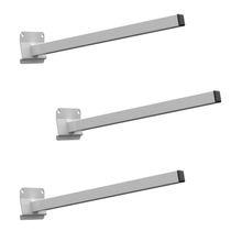 03 Suportes Refletor Base Inclinada Braço 30 Cm 03 Cj - Branco
