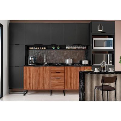 Paneleiro De Cozinha Alpha 2510 C- 3 Portas 50cm Freijo - Carraro