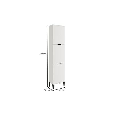 Paneleiro De Cozinha Alpha 2510 C- 3 Portas 50cm Freijo - Carraro