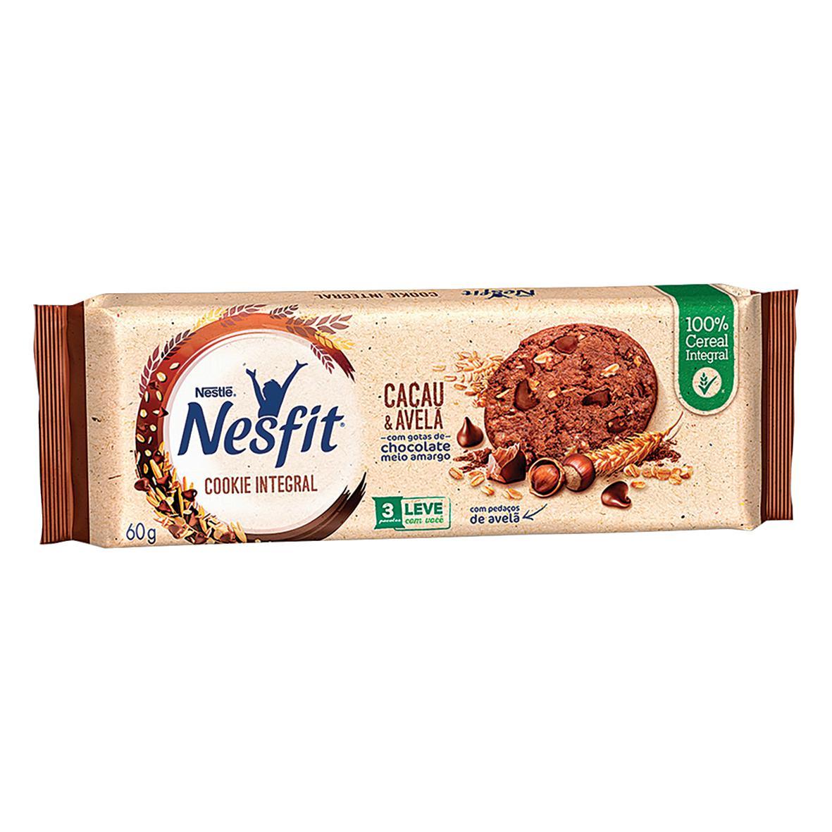 Cookie Nesfit 60g Cacau e Avelã