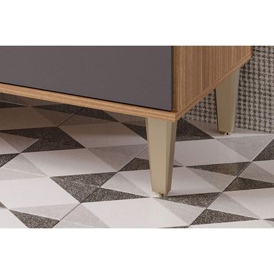 Cozinha Modulada Completa Bella 3 Peças (1Aéreo+1Balcão+1Painel Ripado) 80cm Freijo - MGM
