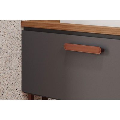 Bancada de Banheiro Balcão Duna 1 Porta c/ Cuba 80cm Pistache/Freijo - MGM