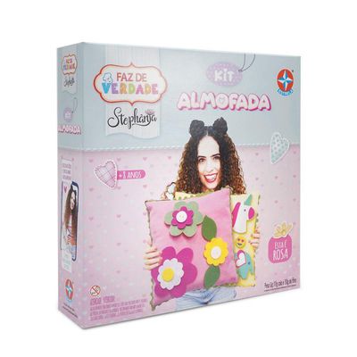 Kit Almofada Rosa para Boneca Paula Stephania Estrela