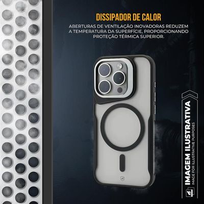 Capa para iPhone 16 - MagSafe Venom - Preta - Gshield