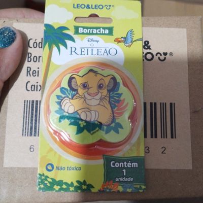 BORRACHA DECORADA REI LEAO BLISTER COM 1 UNIDADE - LEO&LEO