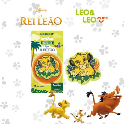 BORRACHA DECORADA REI LEAO BLISTER COM 1 UNIDADE - LEO&LEO