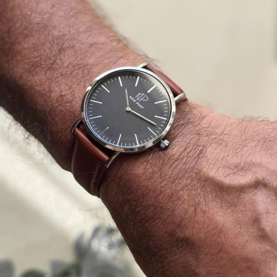 Relógio Masculino Analógico Casual Fundo Preto New Port 40mm