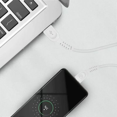 Cabo Dual Shock Micro Usb V8 - Branco - 1,2m - no Atacado - Caixa Fechada 10 Unidades - Gshield