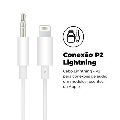 Cabo Auxiliar P2 para iPhone (Lightning) - Gshield