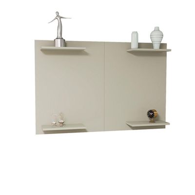 Painel De TV Até 50 Pol Amanda Minimalista Com Prateleira MDF Off White