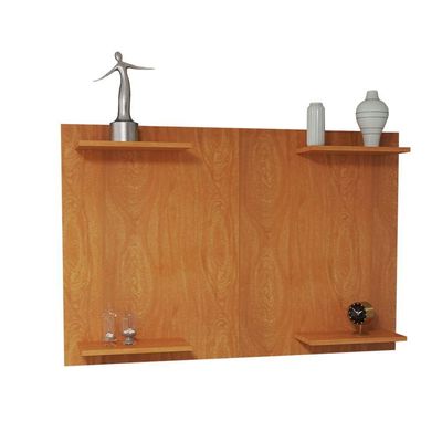 Painel Tv 50 Pol Mdf C/ Prateleiras Decoração Cor Cerejeira
