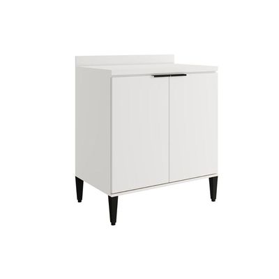 Gabinete de Cozinha Modulado Balcão Alpha 2507 2 Portas c/ Tampo 80cm Branco - Carraro