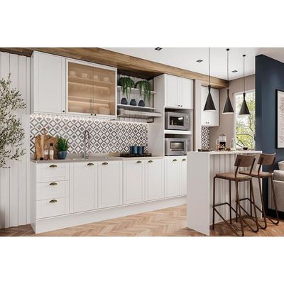Balcão de Cozinha Modulado Bancada Ilha Bella 2613 120cm Nogal - Carraro