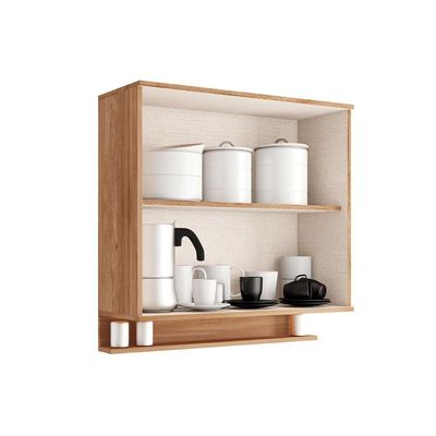 Armário Aéreo Cozinha Modulado Alpha 2502 c/ 2 Portas 80cm Preto - Carraro